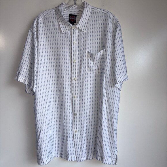 Harley Davidson Button Up Short Sleeve Rayon Shirt Men's XL White Hawaiian - Picture 1 of 11